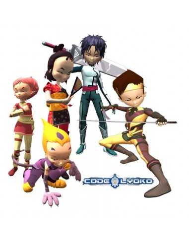 Camiseta Código Lyoko manga larga blanca"5 Personajes"