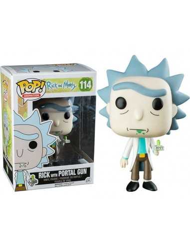 Funko Pop Rick con pistola de portales