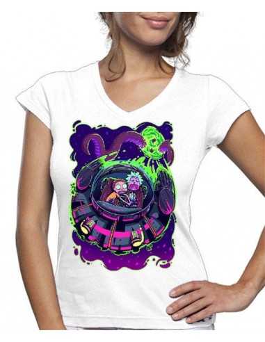 Camiseta Rick y Morty de mujer dejame conducir