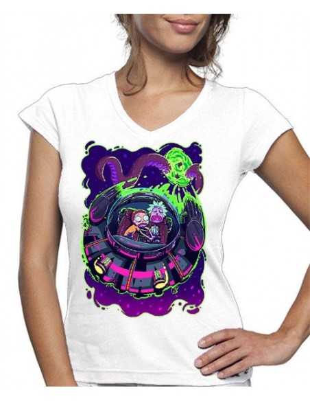 Camiseta Rick y Morty de mujer dejame conducir