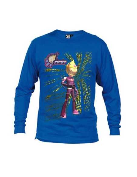 Camiseta Codigo Lyoko Odd (matrix) manga larga Azul Royal Camiseta Codigo Lyoko Odd (matrix) manga larga Azul Royal