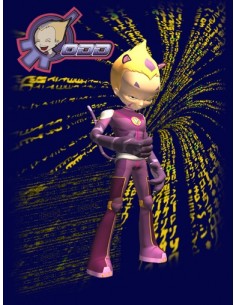 Camiseta Codigo Lyoko Odd (matrix) manga larga Azul Royal 2