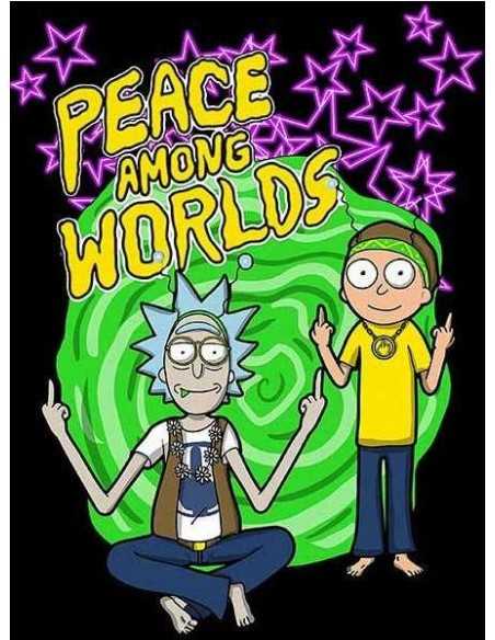 Sudadera Rick y Morty Peace among Worlds