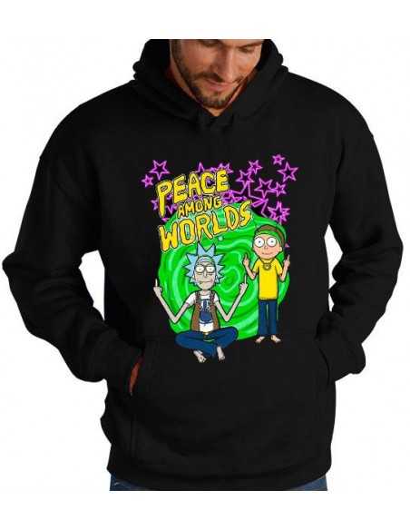 Sudadera Rick y Morty Peace among Worlds