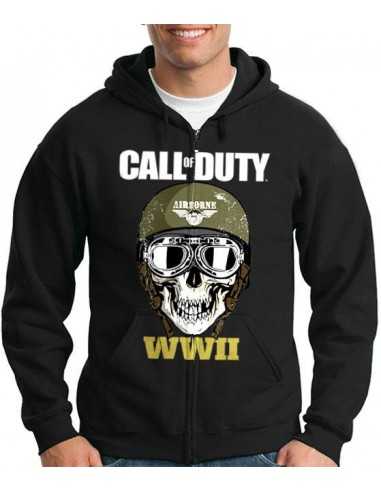 Chaqueta de Felpa con capucha Call of Duty WWII Arborne Skull