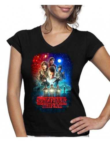 Camiseta de mujer Stranger Things Poster Camiseta de mujer Stranger Things Poster
