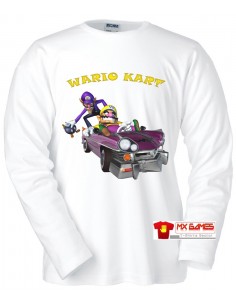 Camiseta Wario Kart Blanca ML