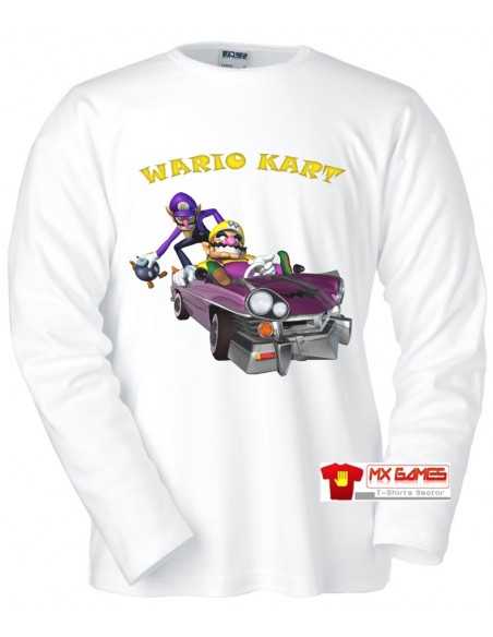 Camiseta Wario Kart Blanca ML
