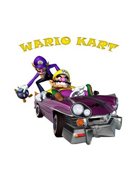 Camiseta Wario Kart Blanca ML