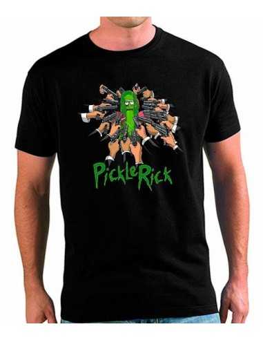 Camiseta Rick y Morty Rick Pepinillo acorralado