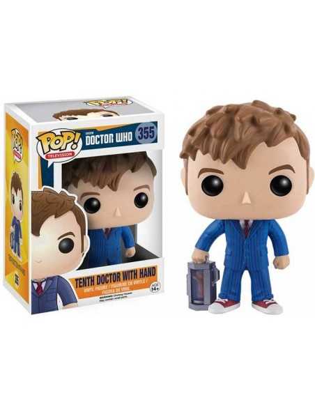 Funko Pop Doctor Who 10th Doctor con su mano