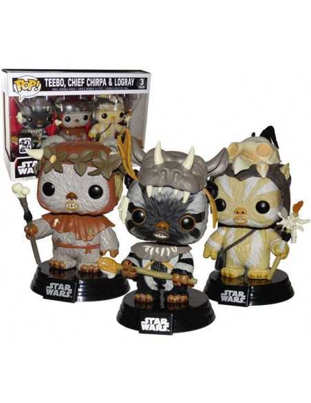 Funko Pop Star Wars Pack de 3 Ewok