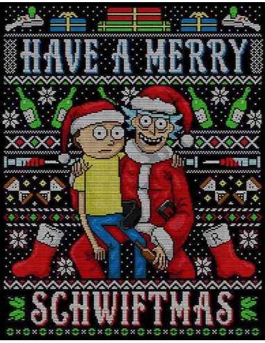 Sudadera Rick y Morty Navidad