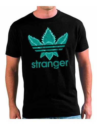 Camiseta Stranger Things estilo Adidas logo azul