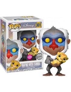 Funko Pop Rafiki con Simba exclusive El Rey León