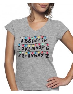 Camiseta Stranger Things de mujer luces