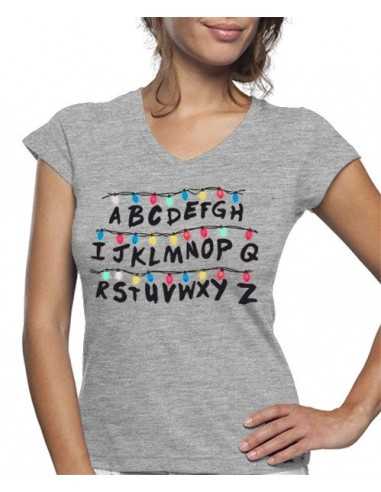 Camiseta Stranger Things de mujer luces