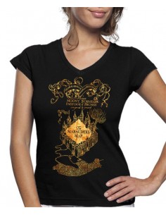 Camiseta de mujer Harry Potter mapa merodeador